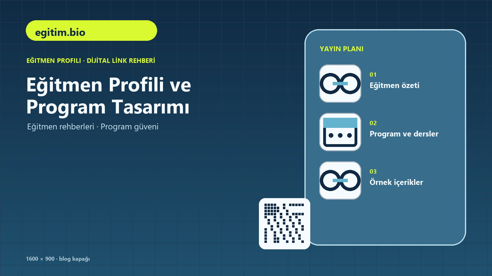 Online kurs tanıtımının tek sayfada yapılmasını anlatan eğitmen profili rehberi kapağı